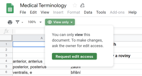 Request edit access